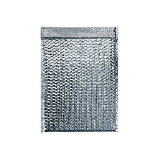 Global Industrial Cool Shield Thermal Bubble Mailers 12-3/4inW x 10-1/2inL Silver 50/Pack