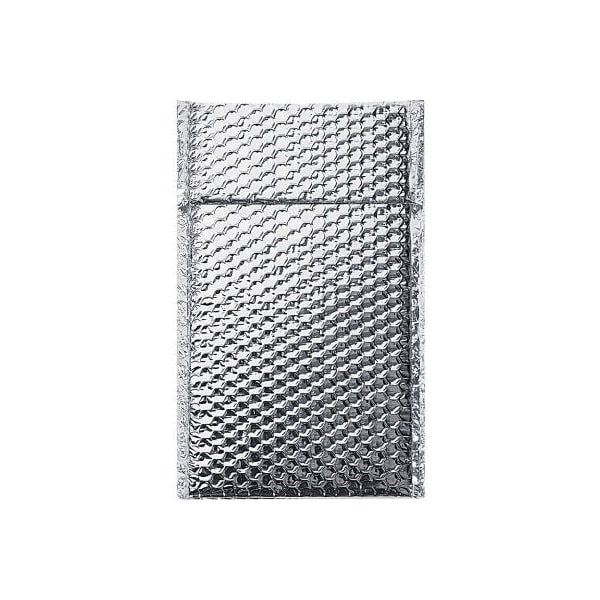 Global Industrial Cool Shield Thermal Bubble Mailers 6-1/2inW x 10-1/2inL Silver 100/Pack