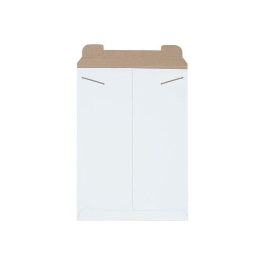 Stayflats Tab Lock Mailers, 13inW x 18inL, White, 100/Pack