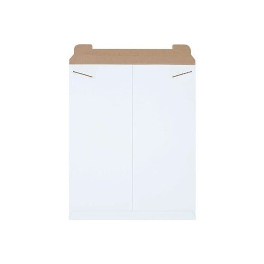 Stayflats Tab Lock Mailers, 17inW x 21inL, White, 100/Pack