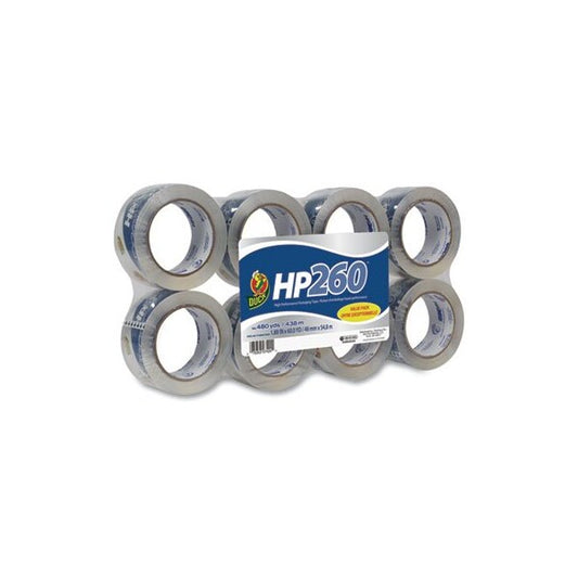 Duck, HP260 PACKAGING TAPE, 3in CORE, 1.88in X 60 YDS, CLEAR, 8PK