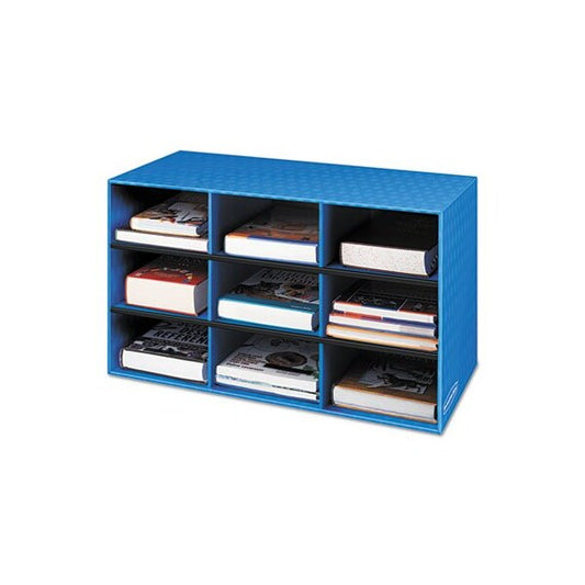 Fellowes, Classroom Literature Sorter, 9 Compartments, 28 1/4 X 13 X 16, Blue