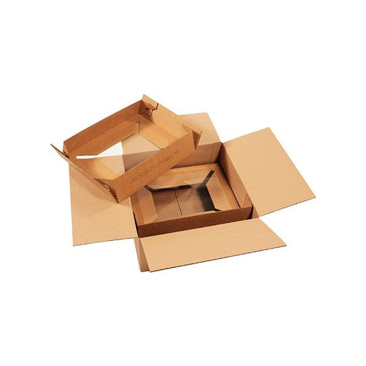 Laptop Shipping System, 17"L x 17"W x 8"H, Kraft
