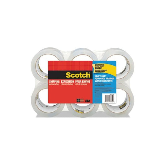 Scotch, 3850 Heavy-Duty Packaging Tape, 3In Core, 1.88In X 54.6 Yds, Clear, 6/Pack