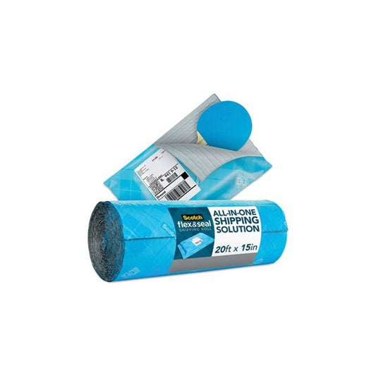 Scotch, FLEX AND SEAL SHIPPING ROLL, 15in X 20 FT, BLUE/GRAY