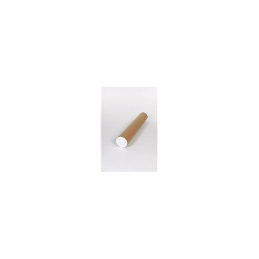 Mailing Tubes With Caps, 3" Dia. x 12"L, 0.06" Thick, Kraft, 24/Pack