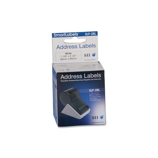 Seiko, SELF-ADHESIVE ADDRESS LABELS, 1.12in X 3.5in, WHITE, 260PK