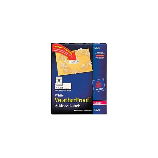 LABEL, WETHRPRF, WH, 1500PK