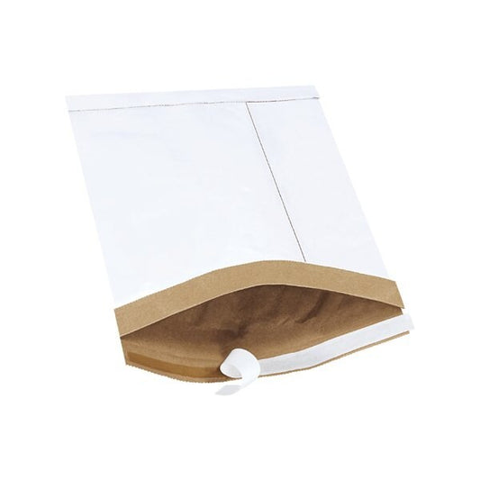 8-1/2 x 12'' White #2 Self-Seal Padded Mailers, 100PK