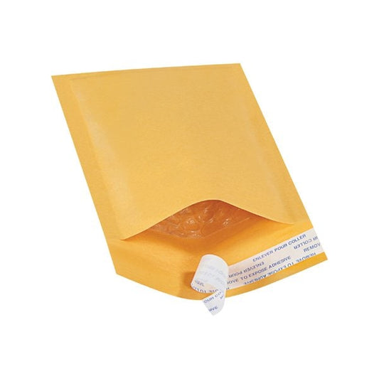 4 x 8'' Kraft #000 Self-Seal Bubble Mailers, 25PK