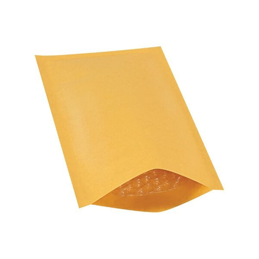 5 x 10'' Kraft #00 Heat-Seal Bubble Mailers, 25PK