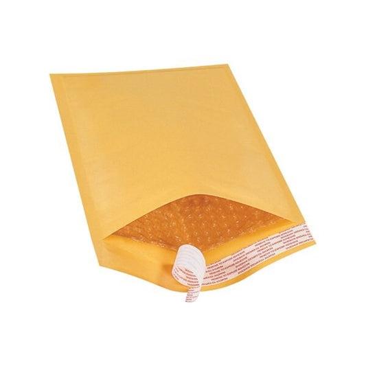 7 1/4 x 12'' Kraft #1 Self-Seal Bubble Mailers, 100PK
