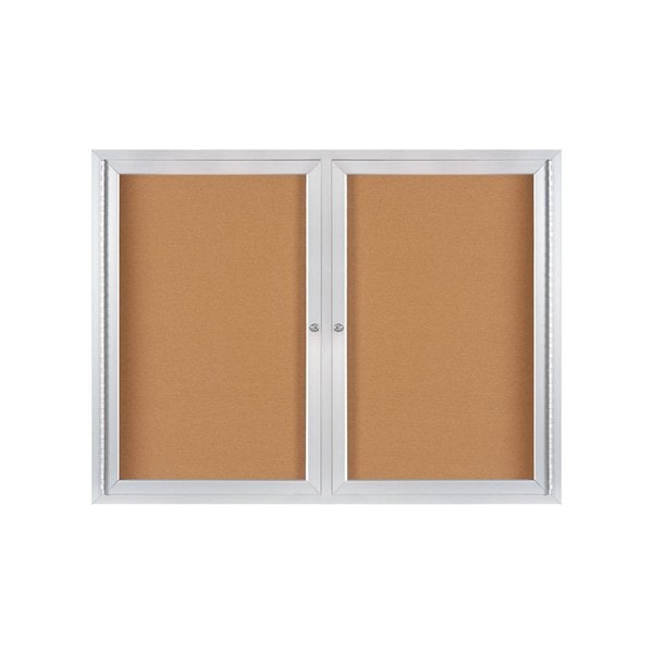 4 x 3' Enclosed Cork Board with Aluminum Frame