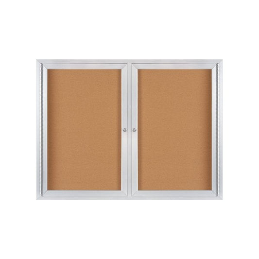 4 x 3' Enclosed Cork Board with Aluminum Frame