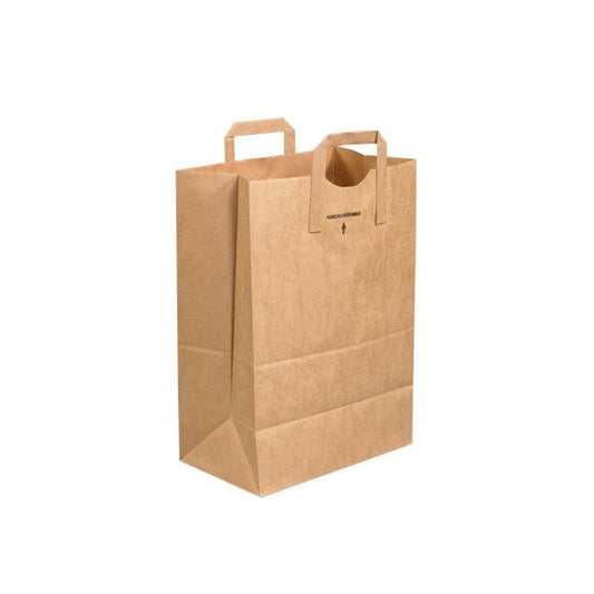 12 x 7 x 17'' Flat Handle Grocery Bags, 300PK