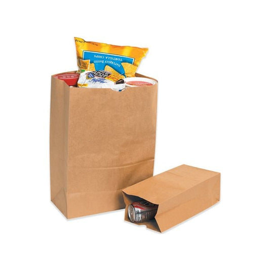 6 x 3 5/8 x 11'' Kraft Grocery Bags, 500PK