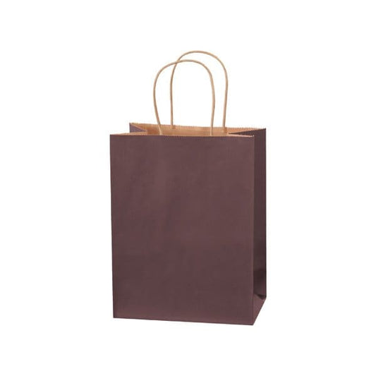 8 x 4-1/2 x 10 1/4'' Brown Tinted Shopping Bags, 250PK