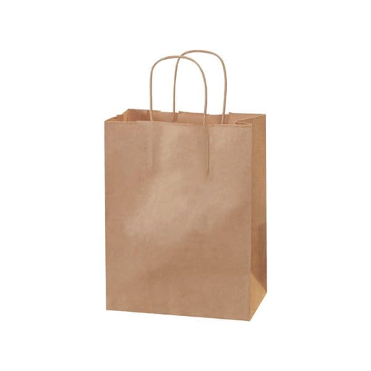 8 x 4-1/2 x 10 1/4'' Kraft Paper Shopping Bags, 250PK
