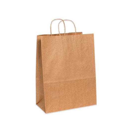 13 x 7 x 17'' Kraft Paper Shopping Bags, 250PK