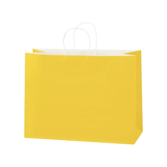 16 x 6 x 12'' Buttercup Tinted Shopping Bags, 250PK