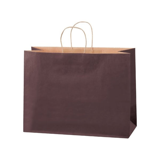 16 x 6 x 12'' Brown Tinted Shopping Bags, 250PK