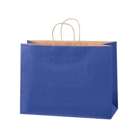 16 x 6 x 12'' Parade Blue Tinted Shopping Bags, 250PK