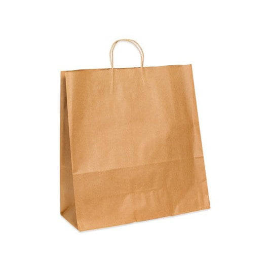 18 x 7 x 18'' Kraft Paper Shopping Bags, 200PK