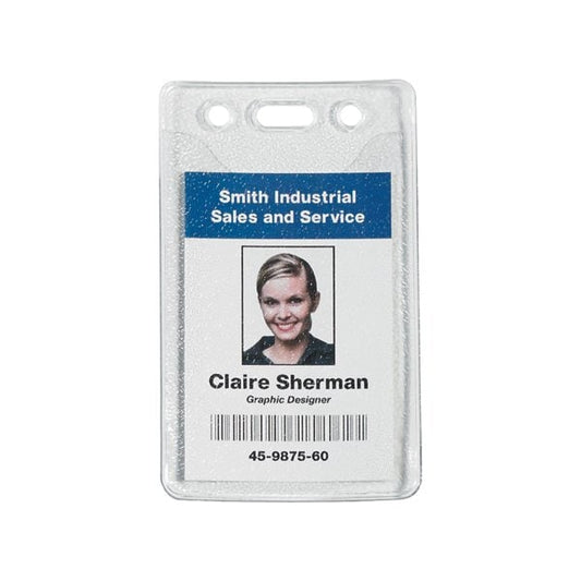2 x 3'' Pre-Punched Badge Holders, 100PK