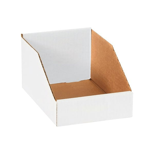 6 x 9 x 4-1/2'' White Bin Boxes, 25PK