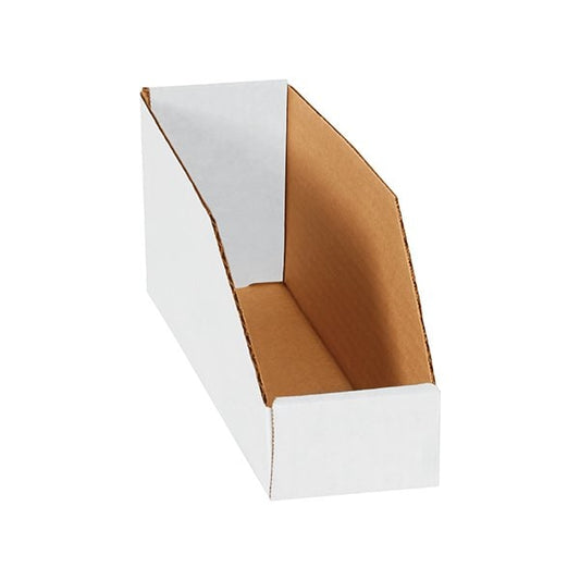 3 x 12 x 4-1/2'' White Bin Boxes, 50PK