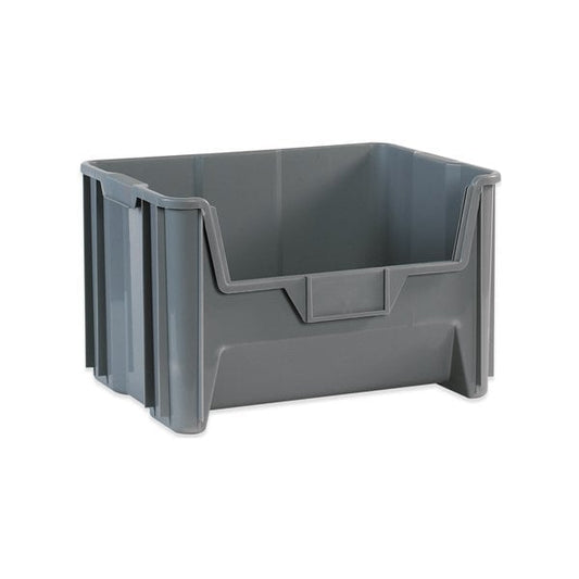 19-7/8 x 15 1/4 x 12 7/16'' Gray Giant Stackable, 3PK