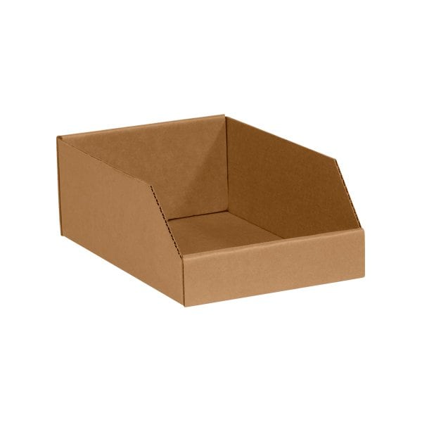 10 x 12 x 4-1/2'' Kraft Bin Boxes, 25PK