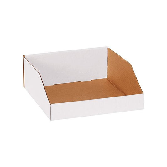 12 x 12 x 4-1/2'' White Bin Boxes, 50PK