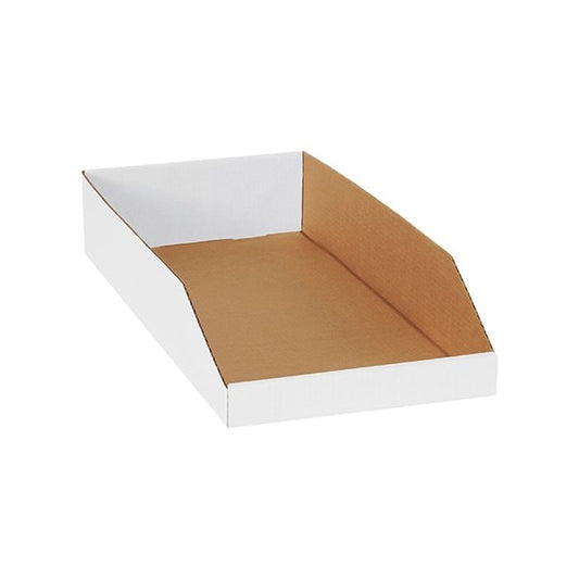 12 x 24 x 4-1/2'' White Bin Boxes, 50PK