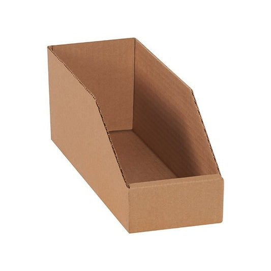 4 x 12 x 4-1/2'' Kraft Bin Boxes, 50PK