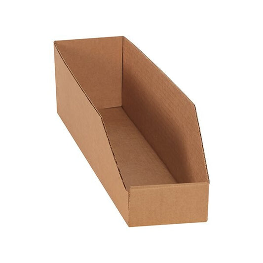 4 x 18 x 4-1/2'' Kraft Bin Boxes, 50PK
