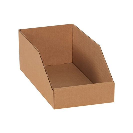6 x 12 x 4-1/2'' Kraft Bin Boxes, 50PK
