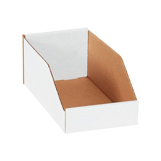 6 x 12 x 4-1/2'' White Bin Boxes, 50PK