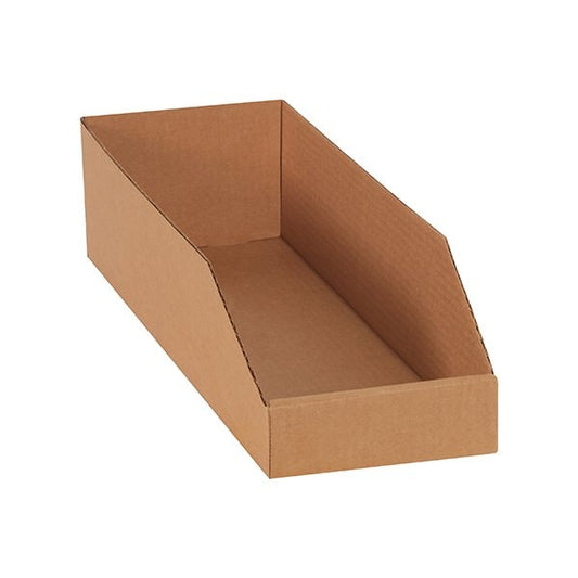 6 x 24 x 4-1/2'' Kraft Bin Boxes, 50PK