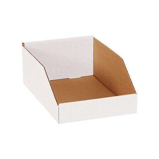 8 x 12 x 4-1/2'' White Bin Boxes, 50PK
