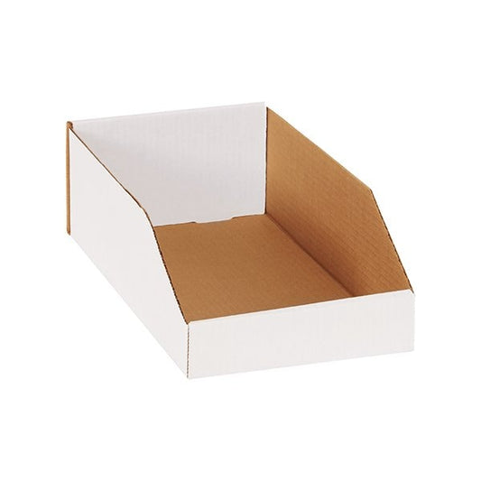 8 x 15 x 4-1/2'' White Bin Boxes, 50PK