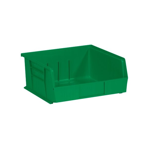 10-7/8 x 11 x 5'' Green Plastic Stack & Hang Bin Boxes, 6PK