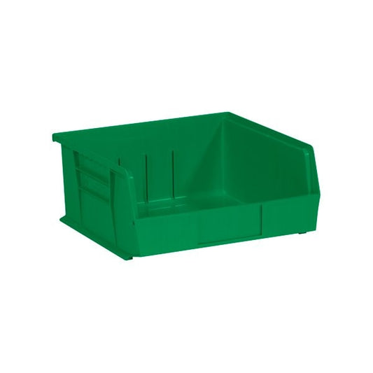 10-7/8 x 11 x 5'' Green Plastic Stack & Hang Bin Boxes, 6PK