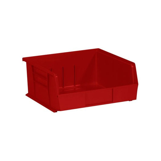 10-7/8 x 11 x 5'' Red Plastic Stack & Hang Bin Boxes, 6PK