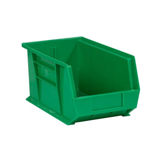 14 3/4 x 8 1/4 x 7'' Green Plastic Stack & Hang Bin Boxes, 12PK