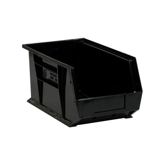 14 3/4 x 8 1/4 x 7'' Black Plastic Stack & Hang Bin Boxes, 12PK