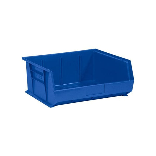 14 3/4 x 16-1/2 x 7'' Blue Plastic Stack & Hang Bin Boxes, 6PK