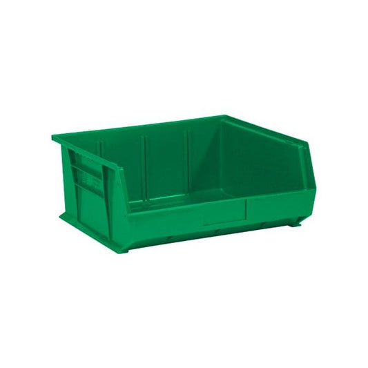 14 3/4 x 16-1/2 x 7'' Green Plastic Stack & Hang Bin Boxes, 6PK