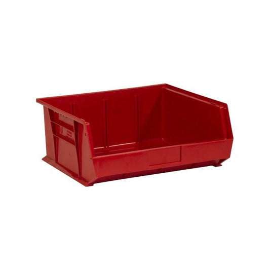 14 3/4 x 16-1/2 x 7'' Red Plastic Stack & Hang Bin Boxes, 6PK