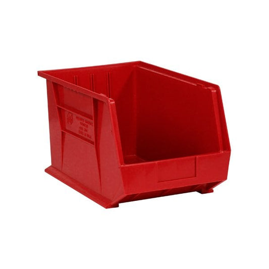 18 x 11 x 10'' Red Plastic Stack & Hang Bin Boxes, 4PK